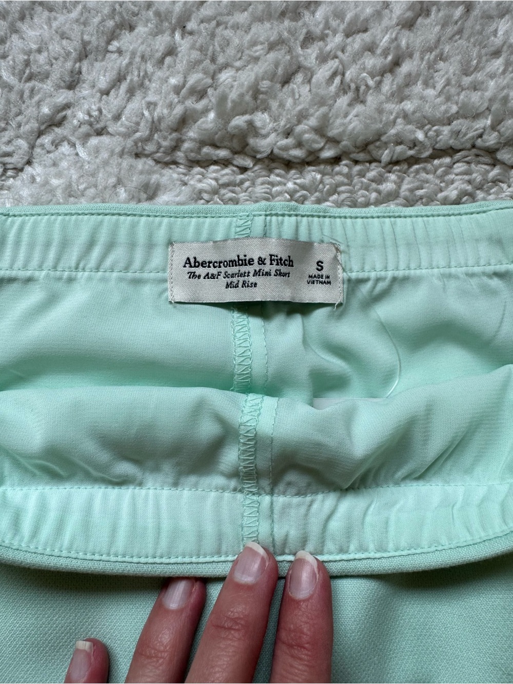 Abercrombie & Fitch Mint Green Women’s Scarlett Mini Skirt - Mid Rise